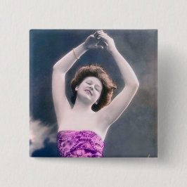 schoonheid overheerst hoofddansen vierkante button 5,1 cm