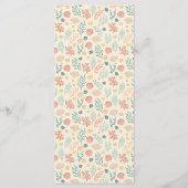Schoonheid Pastel Ocea Zeester Aangepaste Baby Sho Menu (Achterkant)