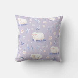 Schoonheid Pastel Schaap en Bloempatroon Worp Kuss Kussen