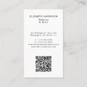 Schoonheid Professionele Haar Make-up QR Code Foto Visitekaartje (Achterkant)