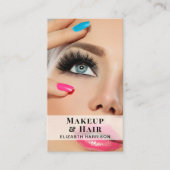 Schoonheid Professionele Haar Make-up QR Code Foto Visitekaartje (Voorkant)