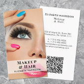 Schoonheid Professionele Haar Make-up QR Code Foto Visitekaartje