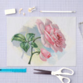 Schoonheid Roos Roze op grijs plakpapier Tissuepapier (Craft)