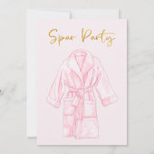 Schoonheid Roze Goud Spa Feest Verjaardagsuitnodig Kaart (Achterkant)