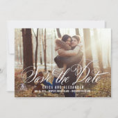 Schoonheid Script Save The Date Kaart (Voorkant)