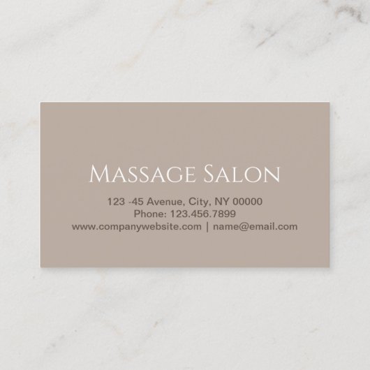 Schoonheid SPA Acupressure Hot Stone Massage Salon Visitekaartje (Achterkant)