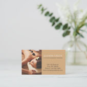 Schoonheid SPA Acupressure Hot Stone Massage Salon Visitekaartje (Staand voorkant)