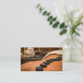Schoonheid SPA Acupressure Hot Stone Massage Salon Visitekaartje (Staand voorkant)