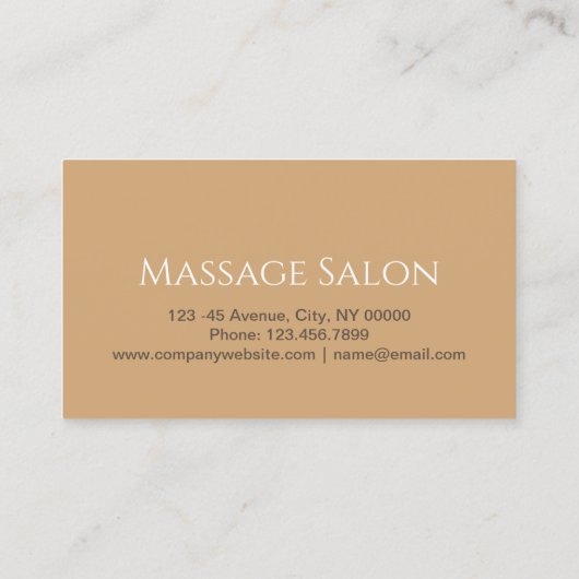 Schoonheid SPA Acupressure Hot Stone Massage Salon Visitekaartje (Achterkant)