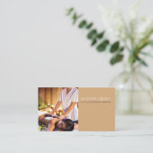 Schoonheid SPA Acupressure Hot Stone Massage Salon Visitekaartje (Staand voorkant)