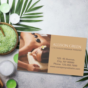 Schoonheid SPA Acupressure Hot Stone Massage Salon Visitekaartje