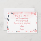 Schoonheid spa glitz en glam verjaardagsfeest bedankkaart (Voorkant)