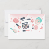 Schoonheid spa glitz en glam verjaardagsfeest bedankkaart (Achterkant)