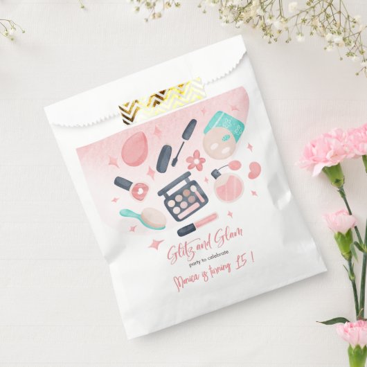 Schoonheid spa glitz en glam verjaardagsfeest bedankzakje (Gezegeld)