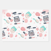 Schoonheid spa glitz en glam verjaardagsfeest inpakpapier vel (Voorkant 2)