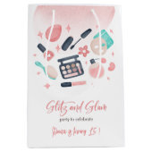 Schoonheid spa glitz en glam verjaardagsfeest medium cadeauzakje (Voorkant)