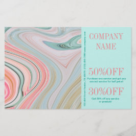 schoonheid SPA haar nagel salon waterverf koraal m Flyer