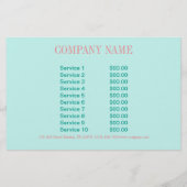 schoonheid SPA haar nagel salon waterverf koraal m Flyer (Achterkant)