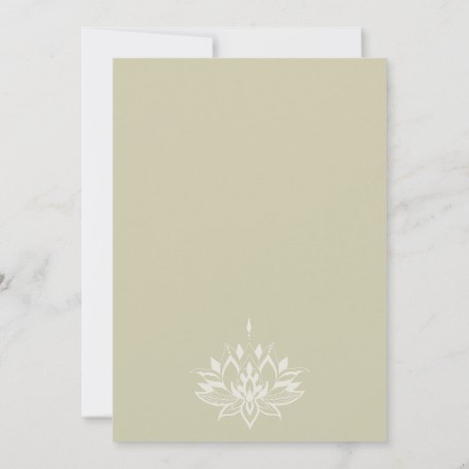 Schoonheid spa lotus bloem verjaardag kaart (Achterkant)