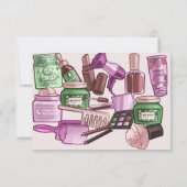 Schoonheid spa verjaardagsfeestje bedankkaart (Achterkant)