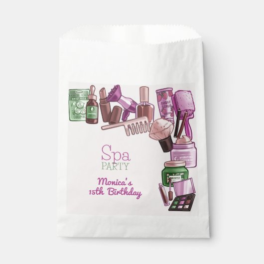 Schoonheid spa verjaardagsfeestje bedankzakje (Voorkant)