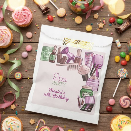 Schoonheid spa verjaardagsfeestje bedankzakje