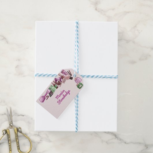 Schoonheid spa verjaardagsfeestje cadeaulabel (Met Touw)