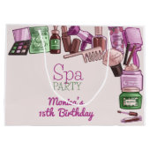 Schoonheid spa verjaardagsfeestje groot cadeauzakje (Achterkant)