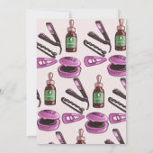 Schoonheid spa verjaardagsfeestje kaart (Achterkant)