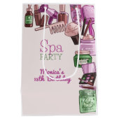 Schoonheid spa verjaardagsfeestje medium cadeauzakje (Achterkant)