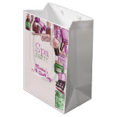 Schoonheid spa verjaardagsfeestje medium cadeauzakje (Achterkant Gekanteld)