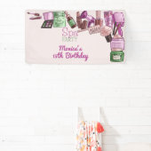 Schoonheid spa verjaardagsfeestje spandoek (Insitu)