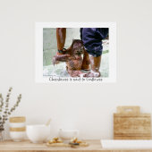 Schoonheid staat naast godheid poster (Keuken)