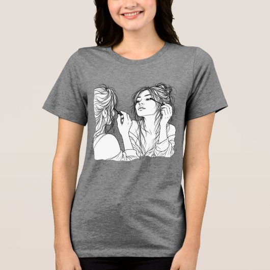 Schoonheid Tri-Blend shirt (Voorkant)
