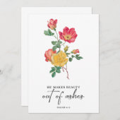 Schoonheid uit as. Christelijke bijbelversie Kaart (Voorkant / Achterkant)