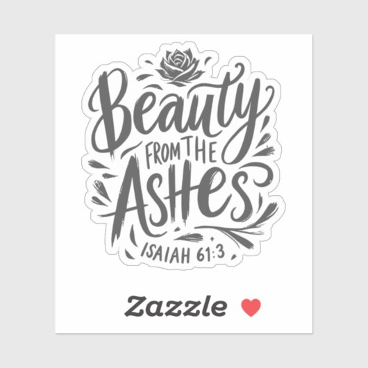 Schoonheid uit de as sticker (Vel)