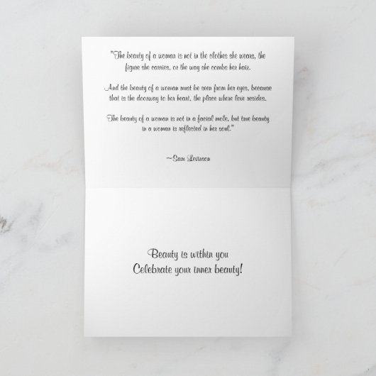 Schoonheid van binnen kaart (Binnen)