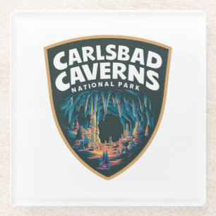 Schoonheid van Carlsbad Caverns National Park Embl Glazen Onderzetter