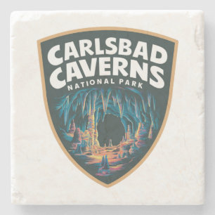 Schoonheid van Carlsbad Caverns National Park Embl Stenen Onderzetter