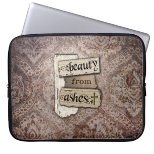 Schoonheid van Christelijke Damasschroot van Ashes Laptop Sleeve