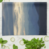 Schoonheid van de blauwe wijk theedoek (Gevouwen)