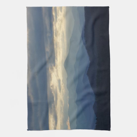 Schoonheid van de blauwe wijk theedoek (Verticaal)