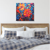 Schoonheid van de bloemen canvas afdruk (Insitu (Slaapkamer))