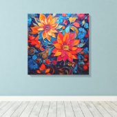 Schoonheid van de bloemen canvas afdruk (Insitu (Houten vloer))
