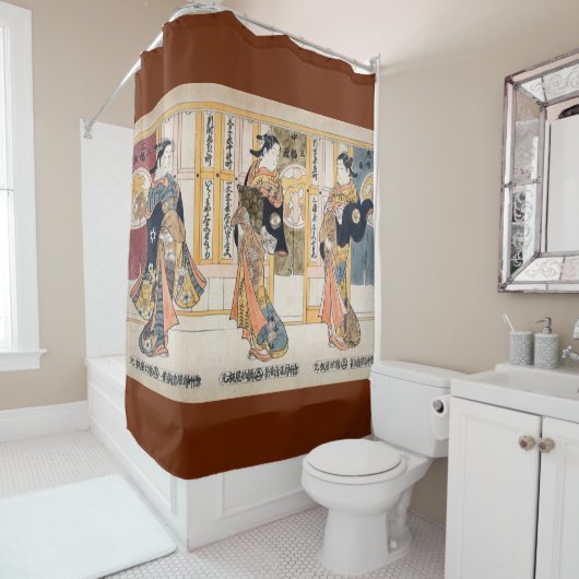 Schoonheid van de driekwart hoofdsteden douchegordijn (In situ)