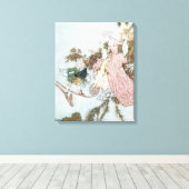  schoonheid van de fluitfles door Edmund Dulac Canvas Afdruk (Insitu (Houten vloer))