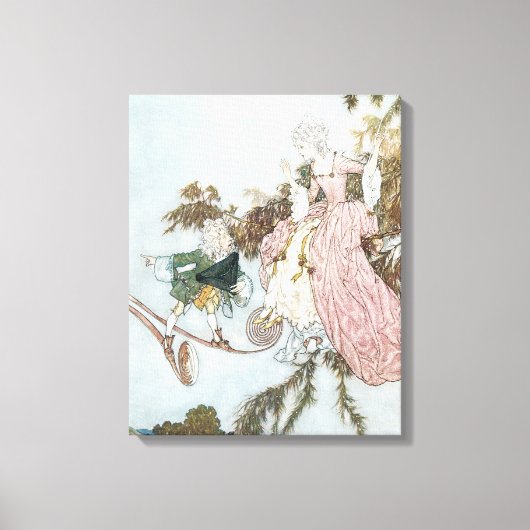  schoonheid van de fluitfles door Edmund Dulac Canvas Afdruk (Voorkant)