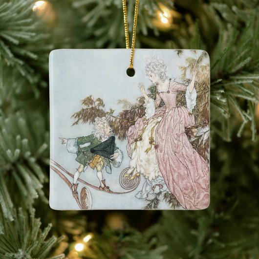  schoonheid van de fluitfles door Edmund Dulac Keramisch Ornament (Boom)