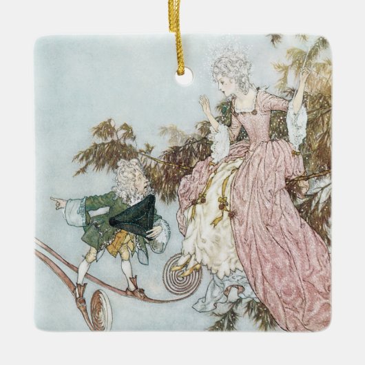  schoonheid van de fluitfles door Edmund Dulac Keramisch Ornament (Voorkant)