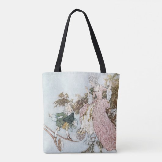 schoonheid van de fluitfles door Edmund Dulac Tote Bag (Achterkant)